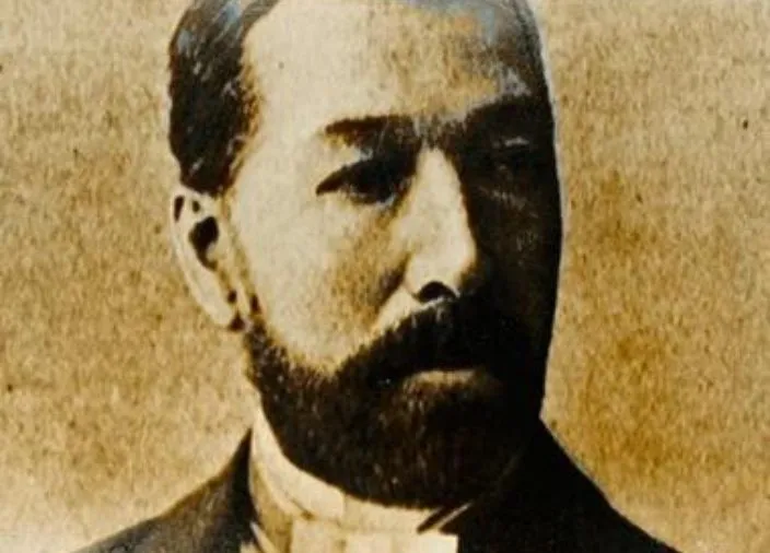 Retrato antigo de P.A. Smirnov, fundador da Smirnoff