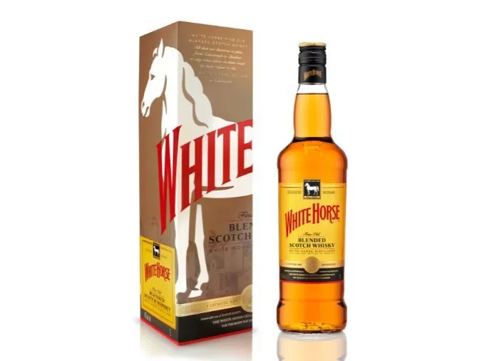 Garrafa de 1 litro de White Horse Fine Old Blended Scotch Whisky