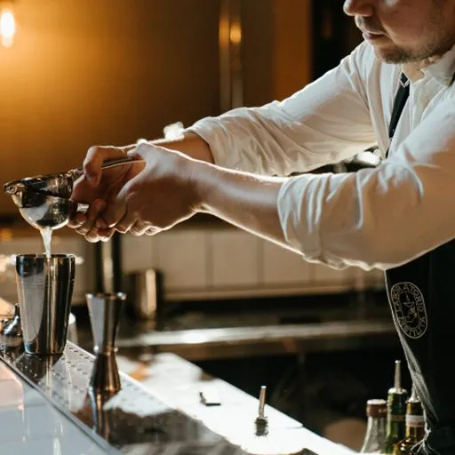 Bartender preparando um coquetel